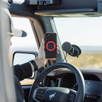 Quad Lock Heavy Duty Suction Car Phone Mount with MAG Phone Case and MAG Wireless Charging Head for iPhone XR