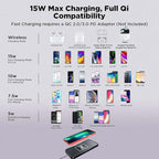 Wireless Phone Charger Qi Car Charging Pad Fast 15W 10W 7.5W Charger Adapter Mat for iPhone 14 13 Mini Pro Max 12 11 Plus 8 X XR Xs Airpods Android Samsung Note 20 Galaxy Buds S10 S20 S21 S22 S23 S24