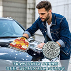 Traditional Chinese Pattern Cat Yellow Car Wash Mitt Scratch-Free Wash Mitts For Cars Washing Car Sponges For Washing