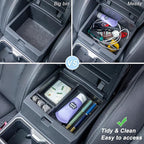 JKCOVER 2PCS Center Console Organizer Compatible with 2024 2025 2026 Toyota Tacoma(4th Gen) Center Console Tray and Divider Storage Accessories