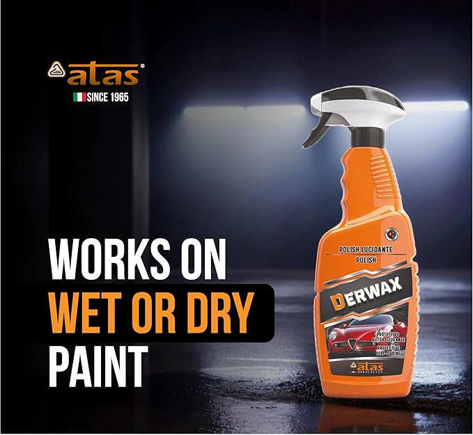 Car Wash & Shine Kit – Foaming Car Shampoo 1000ml + Spray Wax Polish 750ml, Deep Clean, High Gloss Finish, Paint & Plastic Protection, Made in Italy