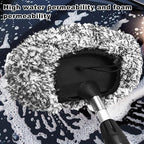2 Pieces Brush Cover, Wash Mitt Car Brush Cover for Car Wash Brushes,Microfibre Car Brush Cover,SB Wash Brush Cover for Washing Park/Wash, Gentle Car Sponge-Black