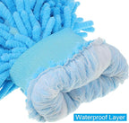 BBTO 5 Pack Car Wash Mitts Scratch Free Premium Chenille Microfiber Mitts 6" x 9" Double Sided Lint-Free Car Wash Gloves for Trucks, SUVs, Motorcycles, and More