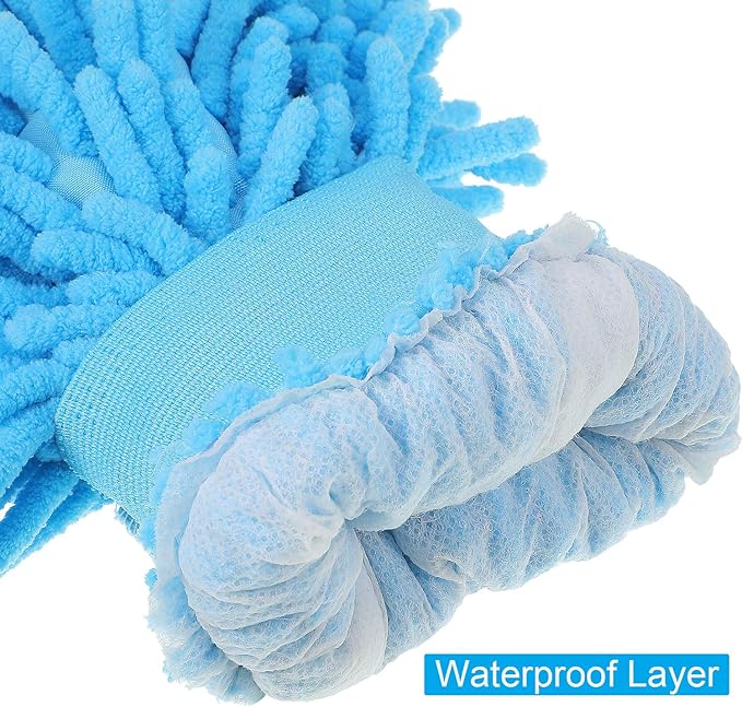BBTO 5 Pack Car Wash Mitts Scratch Free Premium Chenille Microfiber Mitts 6" x 9" Double Sided Lint-Free Car Wash Gloves for Trucks, SUVs, Motorcycles, and More