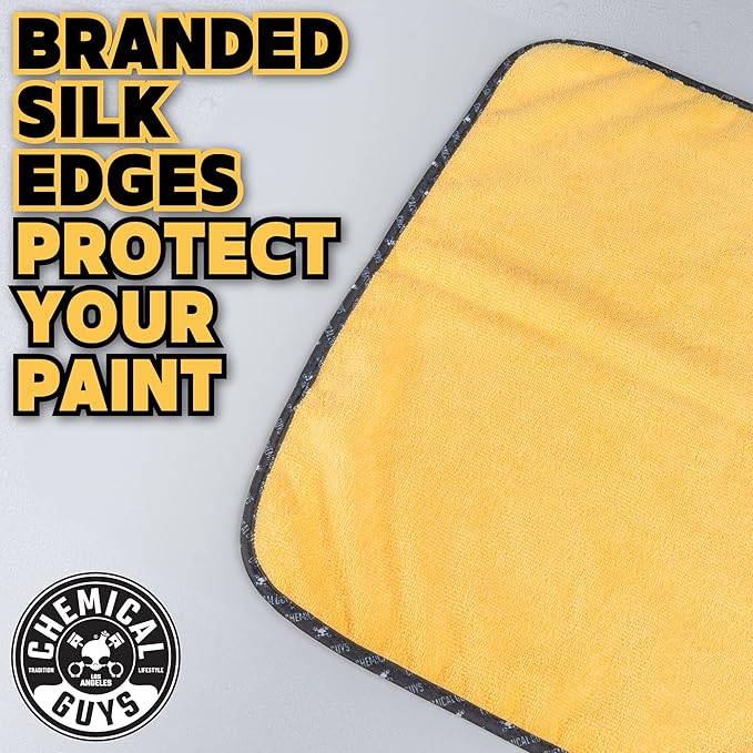 Chemical Guys CLD_998_1602 Sprayable Diablo Wheel Cleaner (Safe on All Wheel & Rim Finishes),16 oz (2 Pack) + MIC_506_03 Premium Microfiber Towels, Gold (16 Inch x 16 Inch) (Pack of 3)
