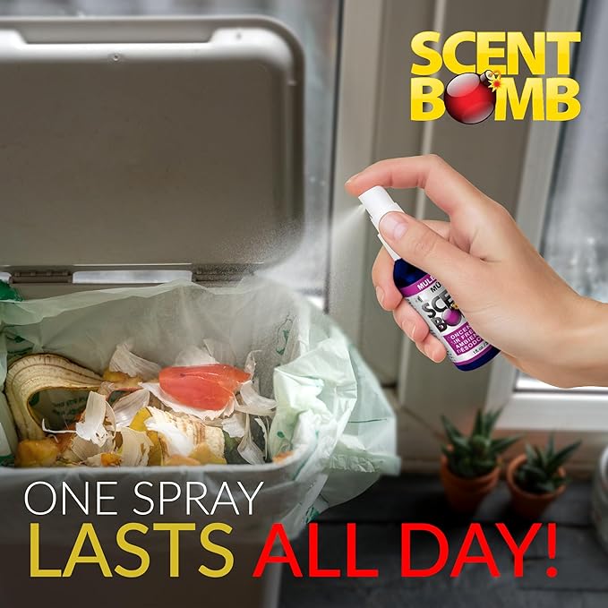 Scent Bomb Air Freshener Spray, Long-Lasting Odor Eliminator - Effective Deodorizer for Home & Car, Fresh Room Spray for Kitchen, Bathroom & Smell Neutralizer - 1 oz Pack of 4, Mulberry Scent