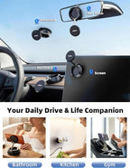 2026 Upgraded Vacuum Magnetic Phone Holder, [108+ LBS] Heavy Duty Suction Cup Car Phone Mount for Dashboard, Gym & Desk, MagSafe Car Mount for iPhone 17 16 15 Pro Max