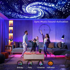 Twinkle Fiber Optic Light,20W Starlight Headliner Kit with APP/RF Remote Music Mode for Car Home Star Ceiling Sky Decoration,3 Hole RGBW LED Light Engine+300pcs 0.03in 9.8ft Optical Fiber Cables