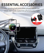 Qi2.2 25W Magnetic Car Mount Charger for Toyota Corolla 2019-2026 / Corolla Cross 2022-2026 Accessories, for Fast Charging Cell Phone Holder 8 Inch Screen Fixed Clip with Cooling Fan