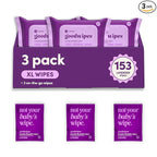 goodwipes Flushable Butt Wipes - Vitamin E & Aloe - Sewer & Septic Safe - Extra Large Adult Wet Wipes For Women & Men - Bathroom Essentials - Lavender, 153 Count (3 Packs + 3 Individually Wrapped)