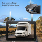 Fookoo 2 Magnetic Solar Wireless Backup Camera 7" IPS Touchscreen Monitor 1 Min DIY Install Portable Scratch-Proof No Drilling HD 1080P DVR Rechargeable Night Vision for Car RV Truck Camper - DCM702