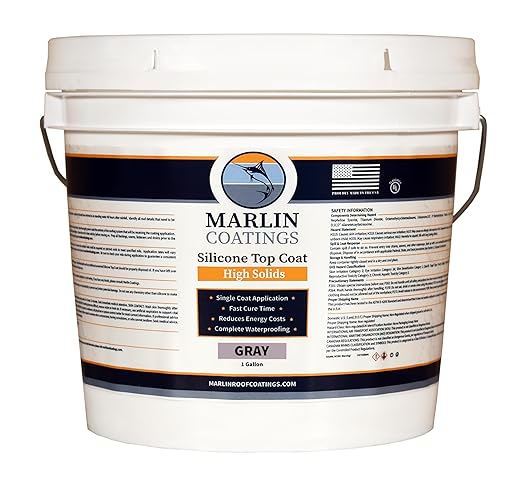 100% Silicone Roof Sealant - Self Leveling - Complete Waterproofing - Easy One Coat Application - Designed for Your RV, Camper, Trailer, Commercial Building… (1 Gallon, Gray)