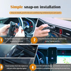 Car Mount Wireless Charger 15W Fast Charging Compatible with iPhone, Find My Supported MFi Certified Anti-Lost Air Vent Holder with Auto-Sensing & 360° Rotation