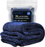 XL Car Drying Towel, 1300 GSM Professional Car Towel with Double Twisted Loop, Car Drying Towels Extra Large Super Absorbent, Microfiber Drying Towels for Cars, Trucks, SUVs - 40"x24", Navy