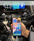2-in-1 CarPlay Jumper Cable for Motorcycle, CarPlay Bluetooth Headset Bypass Adapter, Enable Mirroring on Harley/Indian/Goldwing Without Headset, USB-C to USB-C Support Charging,Black