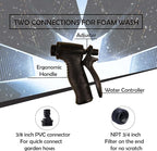 Foam Cannon for Garden Hose，Adjustment Ratio Dial Foam Gun,Car Wash Soap Spray Foamer Yellow