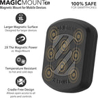 Scosche MAGTHD2 MagicMount XL Magnetic Phone Holder Suction Cup Phone Mount for Car Dash, Window or Flat Surface, Adjustable, Stick Grip Base with Magnet, Black