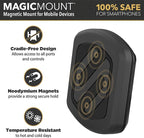 Scosche MAGWSM-2PXCES0 MagicMount Magnetic Suction Cup Phone Mount for Car Windshield/Dashboard, 360° Adjustable Magnet Head, Universal Phone Holder Compatible With iPhone, Samsung & More (Pack of 2)
