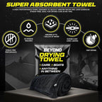 Beyond Drying Towel - Super Absorbent Large Premium Microfiber Detailing Towel for Cars and Boats - 3-Pack