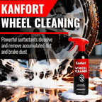 Wheel and Tire Cleaner Spray, Car Cleaning Supplies for Brake Dust, Grime & Rust Removal, Car Wash Wheel and Rim Cleaner for Alloy, Metal & Rubber, Quick Dry, No Residue