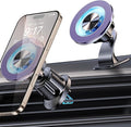 for MagSafe Car Mount Magnetic Phone Holder for Car [2026 Upgraded 22X Magnets & Double-Hooks] Phone Holders for Your Car Stand for Dashboard Vent GPS for iPhone 17/16/15/14/13 Android-Purple