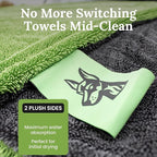 24" x 45" Extra Large Microfiber Towels for Car Drying Towel – 1200 GSM Twisted Loop Cloth, Ultra Absorbent, Streak-Free, Lint-Free, Scratch-Free, Edgeless Quick Drying Towel