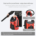 Portable Wet/Dry Vacuum, 2-Gallon, Small Shop Vacuum，Corded, Compact Wet/Dry Vacuum for Pets & Cars, Black-Red Elf