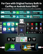 OTTOCAST Mini Edge 2025 Wireless Carplay Adapter & Android Auto Wireless Adapter for Apple iPhone Samsung Android Phone 2-in-1, USB Car Accessories, 5 GHz Wi‑Fi Bluetooth 5.0 Voice Control Plug & Play