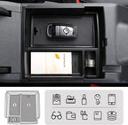 Mabett Center Console Organizer Tray for Ford Bronco Accessories 2024 2023 2022 2021, Armrest Storage Insert Box fit Bronco 2/4 Door with Non-Slip Mat（Not fits 2025 version）