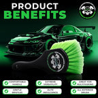 Dirty Deeds Wheel & Exterior Car Cleaning Brush | Soft Bristle Scrubber | Safe for Paint, Trim & Rims | Ergonomic Comfort Grip for Precise Detailing | Deep Cleaning | Scratch Free
