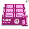 goodwipes Flushable Butt Wipes - Vitamin E & Aloe - Sewer & Septic Safe - Extra Large Adult Wet Wipes For Women & Men - Bathroom Essentials - Rosewater, 318 Count (6 Packs + 1 Travel)