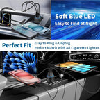 USB C Car Charger, Rombica 2Pack 3-Port 67W Dual PD USB-C&USB-A Car Power Cigarette Lighter USB Charger 3 in 1 PD/QC Type C Fast Car Charge for iPhone 17 17 Pro Max 16 15 14 13 12/Galaxy S26 S25/Pixel