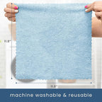 S&T INC. 50 Pack Microfiber Cleaning Cloth with Box, Bulk Towels for Home, Reusable Microfiber Towels for Cars, Cleaning Rags, Blue Color will Vary, 190gsm, 11.8 Inches x 11.8 Inches, 50 Count