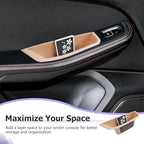 LUWU Door Tray Organizer Compatible with 2015-2025 Porsche Macan S/T/GTS Accessories Center Console Organizer Armrest Console Storage Box Insert Tray ABS Material Beige 4PCS (Not for Macan EV)