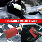 Clay Mitt Auto Detailing 2 Pack, Fine Grade Microfiber Car Clay Bar Mitt, DIY Detail Tool & Kit Car Detailing Alternative (Red)