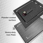 BestEvMod Center Console Organizer Safe Vault LockBox Compatible with Rivian R1T R1S 2022-2025 2026 Pickup Safe Vault Console Storage Interior Organizer with 4 Digit Combo Lock Security Anti-Theft