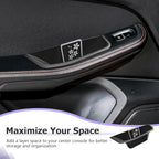 LUWU Door Tray Organizer Compatible with 2015-2025 Porsche Macan S/T/GTS Accessories Center Console Organizer Armrest Console Storage Box Insert Tray ABS Material Black 4PCS (Not for Macan EV)