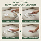 NOYATECH Travel size Couch Cleaner and Stain Remover. For sofas, car upholstery, carpets, rugs, mattresses, dining chairs, all Fabrics. Safe, for kids and pets.