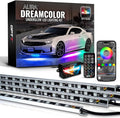 OPT7 Aura DreamColor Underglow Chasing Lights for Car with APP & Remote Control, Waterproof Rigid Aluminum LED Light Bar, 12V Exterior Neon Accent Underbody RGBIC Lighting Kit, Multicolor Car Decor