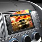 Double Din Car Stereo with CD/DVD Player Apple Carplay & Android Auto, 6.2Inch Car Radio with Bluetooth and Backup Camera, Touch Screen, Mirror Link, Steering Wheel Control, USB/TF/AUX Input, AM/FM