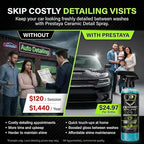 Premium Ceramic Detail Spray 16 fl oz, SiO2 Quick Detailer for Cars, Waterless Wash & Gloss Booster, Hydrophobic Water Beading, Streak-Minimized Wipe-Off, for Paint, Glass, Chrome & Trim