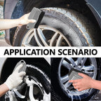 2PCS Tire Dressing Applicator, Car Tire Applicator Dressing Shine Sponge, Reusable Tire Dressing Applicator Pads with Lid, Wheel Applicator Foam for Car Detailing Cleaning (Gray)