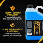 McKee's 37 - Hydro Blue SiO2 Coating | Ceramic Coating for Cars, Easy Protection & Shine Spray for Paint, Glass, Wheels, Chrome & Trim (128 oz)