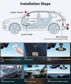 SIXTOP 360 Degree View 4 Channel Dash Cam,1080P Front and Rear Inside Left Right Dash Camera for Cars, 3" IPS Screen Night Vision, G-Sensor, 24H Parking Mode,Wide Angle Loop Recording,Reverse Assist