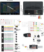 PLZ Single Din Car Stereo Wireless Apple Carplay Android Auto Radio, 10.1" Car Play Touch Screen, Bluetooth 5.3 Car Audio Receiver, 4.2 Channel 240W, Subwoofers, Backup Camera, Navigation, FM/AM, SWC