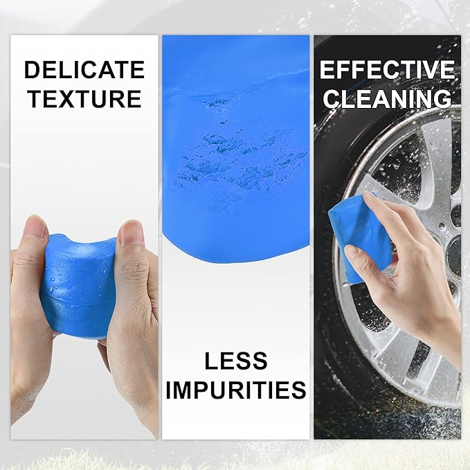 X AUTOHAUX Car Clay Bar Wash Mud Blue 100g Detailing Cleaning Polishing Tool for Cleaning Cars RV Boats Bus Coating