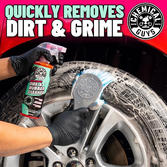 Chemical Guys Total Extract Tire & Rubber Cleaner 2 Pack 16 oz Each Restores Brown Tires, Cleans Rubber & Trim, Preps for Tire Shine & Ceramic Coating