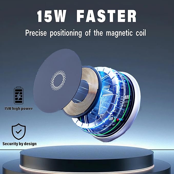 Car Phone Holder for Toyota RAV4 2019-2025 Accessories 15W Fast Wireless Charger Apply to 7/8 Inch Touch Screen Fixed Clip Magnetic Cell Phone Mount Hands-Free 360°Rotation