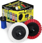 Narrow Gap Cleaner Brush - Concrete Scrubbing Tool - Crevice Brush for Drill - Car Detailing Drill Brushes - Window Track Cleaning Tools - Crevice Cleaning Brushes for Household Use - Gap Cleaner Kit