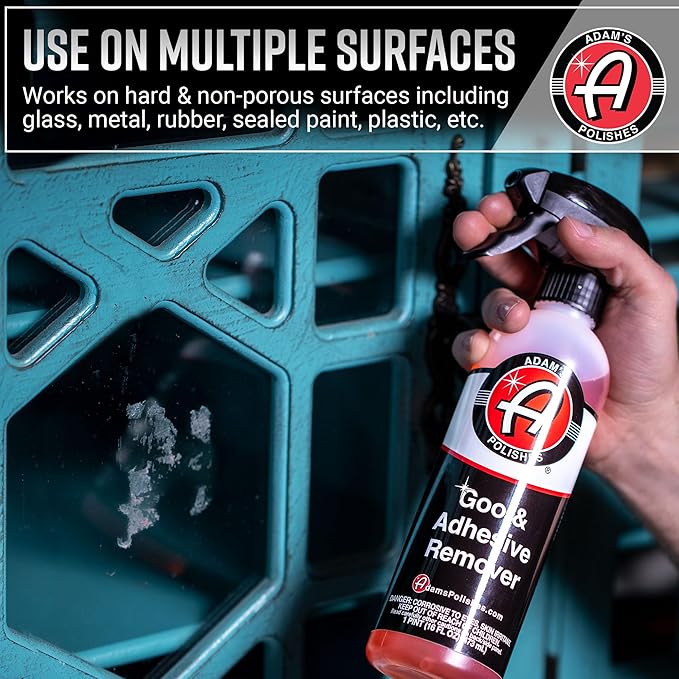 Adam's Polishes Goo & Adhesive Remover - Non-Toxic Goo, Bumper Sticker, Decal, Glue, Tree Sap, Permanent Marker, Crayon, Etc. Cleaner For Outdoor & Indoor Use